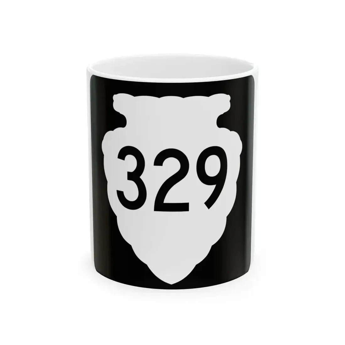 MT-sec-329 (Montana) (Road Sign) White Coffee Mug 11oz - Go Mug Yourself