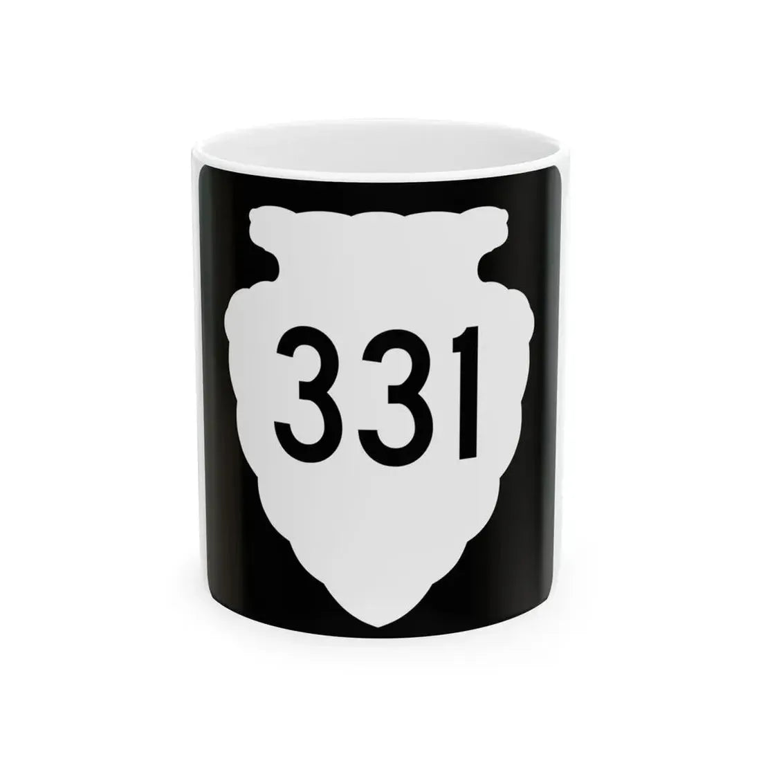 MT-sec-331 (Montana) (Road Sign) White Coffee Mug 11oz - Go Mug Yourself