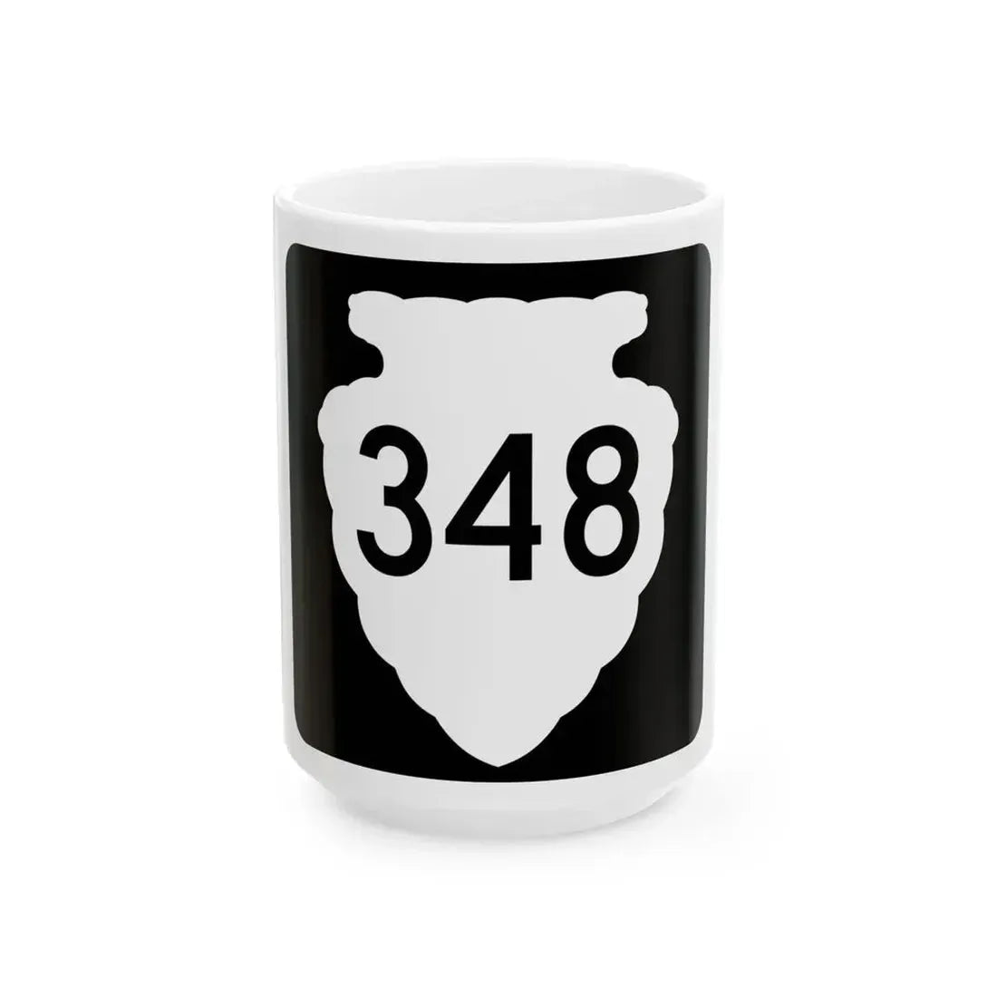 MT-sec-348 (Montana) (Road Sign) White Coffee Mug 15oz - Go Mug Yourself