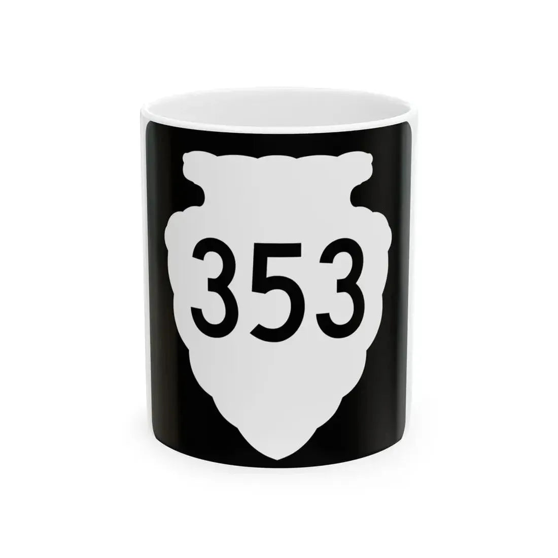 MT-sec-353 (Montana) (Road Sign) White Coffee Mug 11oz - Go Mug Yourself