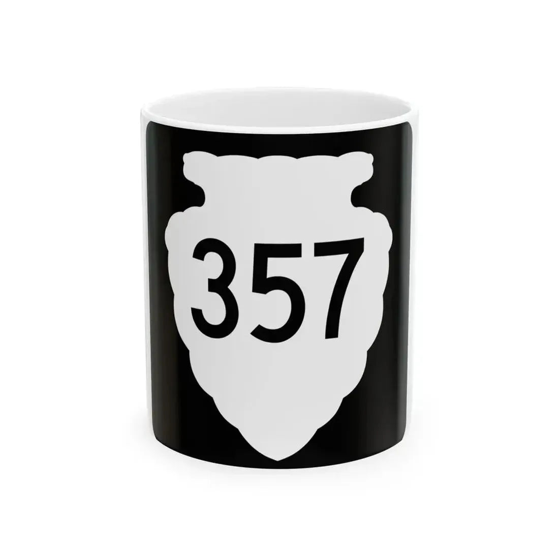 MT-sec-357 (Montana) (Road Sign) White Coffee Mug 11oz - Go Mug Yourself