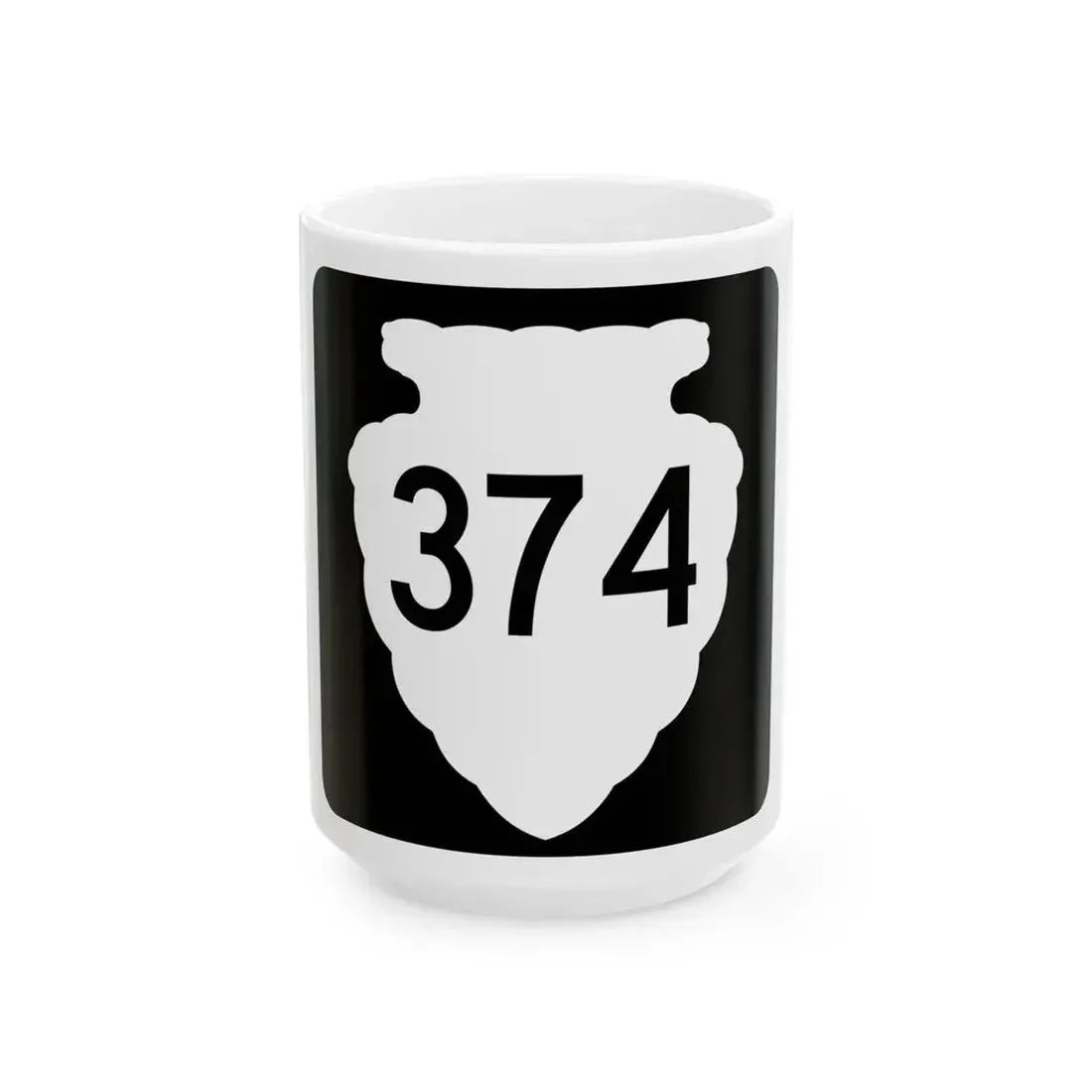 MT-sec-374 (Montana) (Road Sign) White Coffee Mug 15oz - Go Mug Yourself
