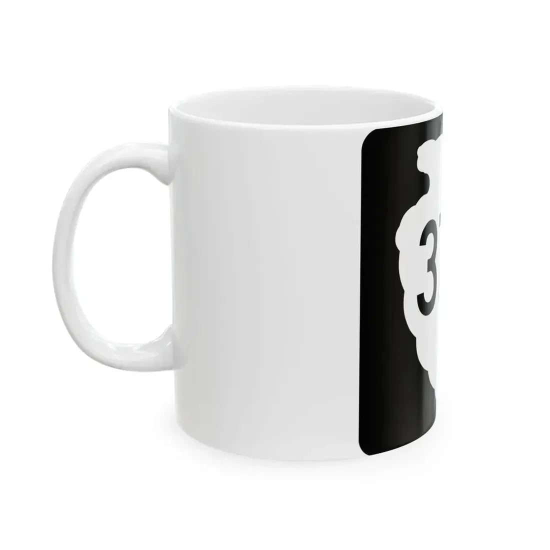 MT-sec-376 (Montana) (Road Sign) White Coffee Mug - Go Mug Yourself