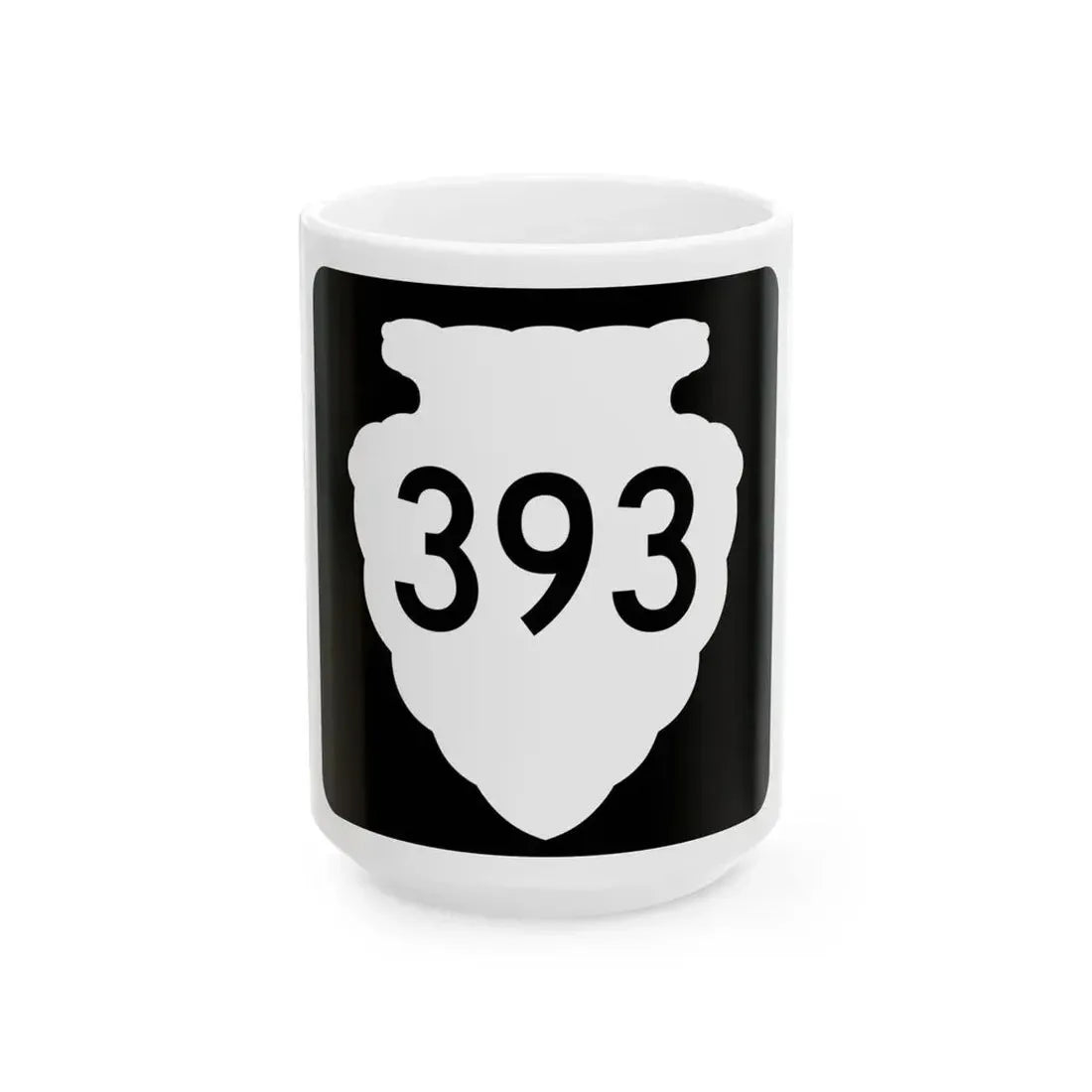 MT-sec-393 (Montana) (Road Sign) White Coffee Mug 15oz - Go Mug Yourself
