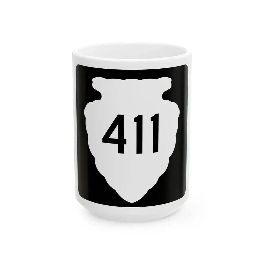 MT-sec-411 (Montana) (Road Sign) White Coffee Mug 15oz - Go Mug Yourself