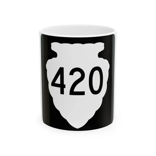 MT-sec-420 (Montana) (Road Sign) White Coffee Mug 11oz - Go Mug Yourself