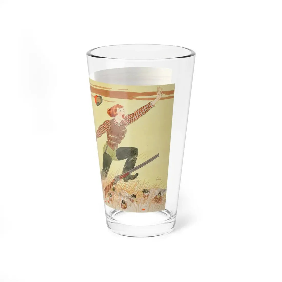 Mullin's Pretty Blind Mate, Collier's magazine story illustration, circa 1945 (Magazine Illustration) Pint Glass 16oz - Go Mug Yourself