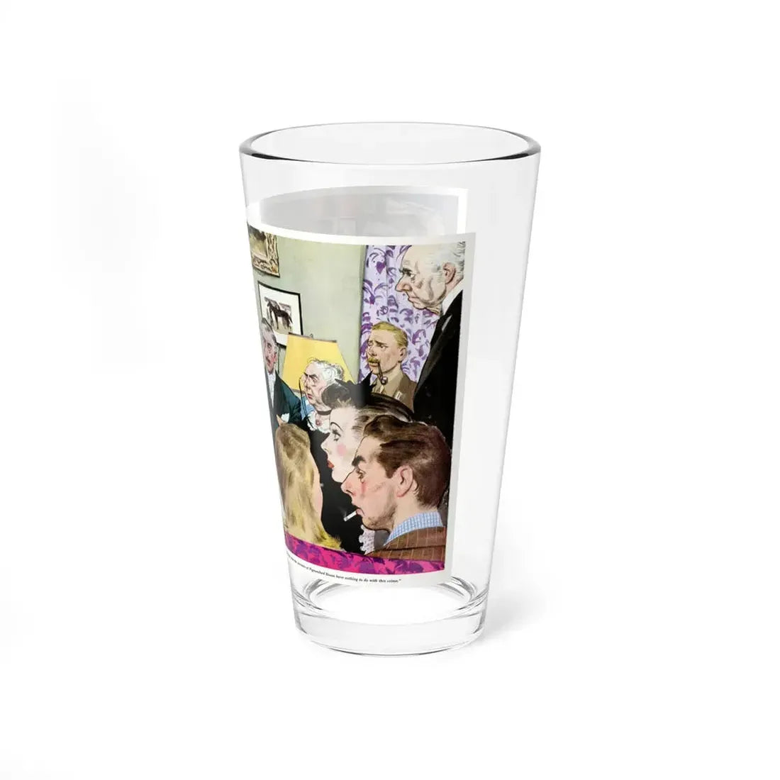 Murder At Pigeonsford House, 1942 (Magazine Illustration) Pint Glass 16oz - Go Mug Yourself
