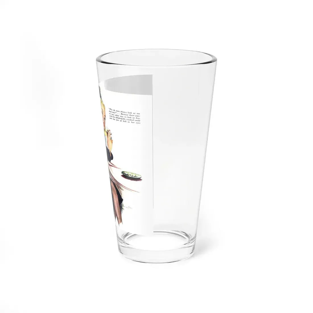 Murder is Her Crooked Smile, Esquire, September 1948 (Magazine Illustration) Pint Glass 16oz - Go Mug Yourself