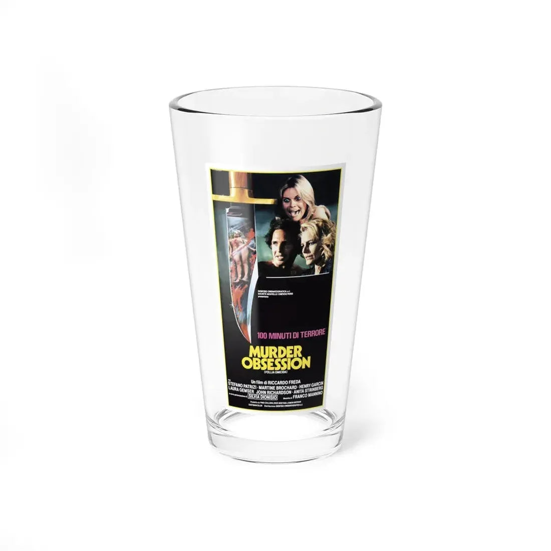 MURDER OBSESSION 1981 Movie Poster - Pint Glass 16oz 16oz - Go Mug Yourself