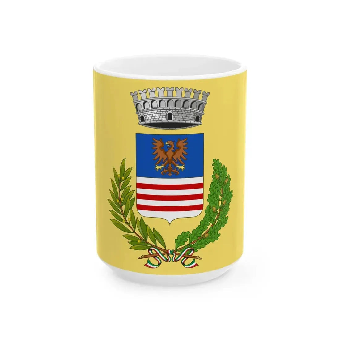 Murialdo-Bandiera (Italy) White Coffee Mug 15oz - Go Mug Yourself