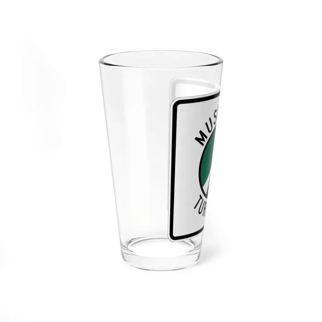Muskogee Turnpike (Oklahoma) (Road Sign) Pint Glss 16oz - Go Mug Yourself