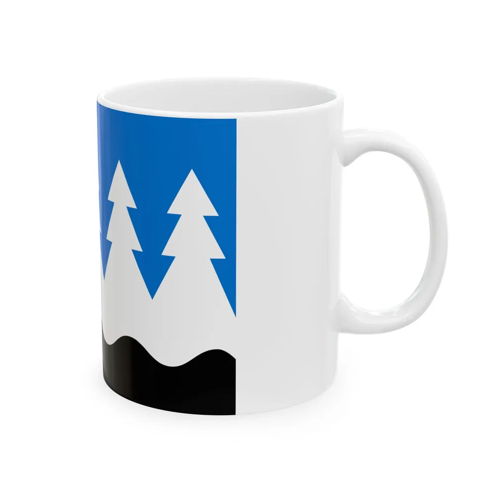 Mustvee valla lipp (Estonia) White Coffee Mug - Go Mug Yourself