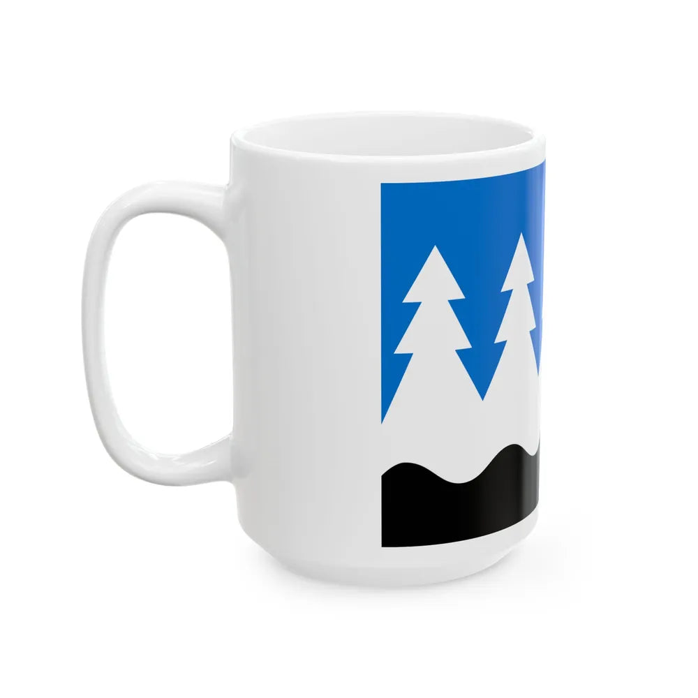 Mustvee valla lipp (Estonia) White Coffee Mug - Go Mug Yourself