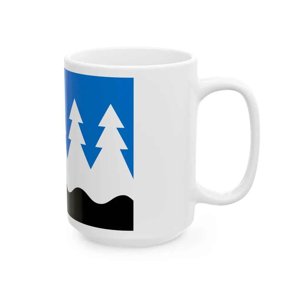 Mustvee valla lipp (Estonia) White Coffee Mug - Go Mug Yourself