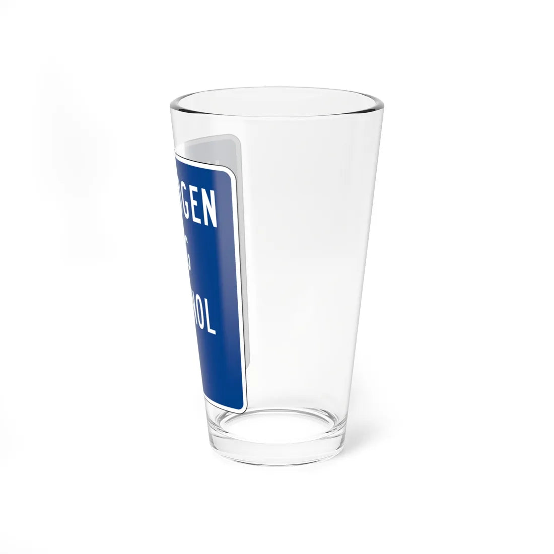 MUTCD-CA G66-22K open text (California) (Road Sign) Pint Glass 16oz - Go Mug Yourself