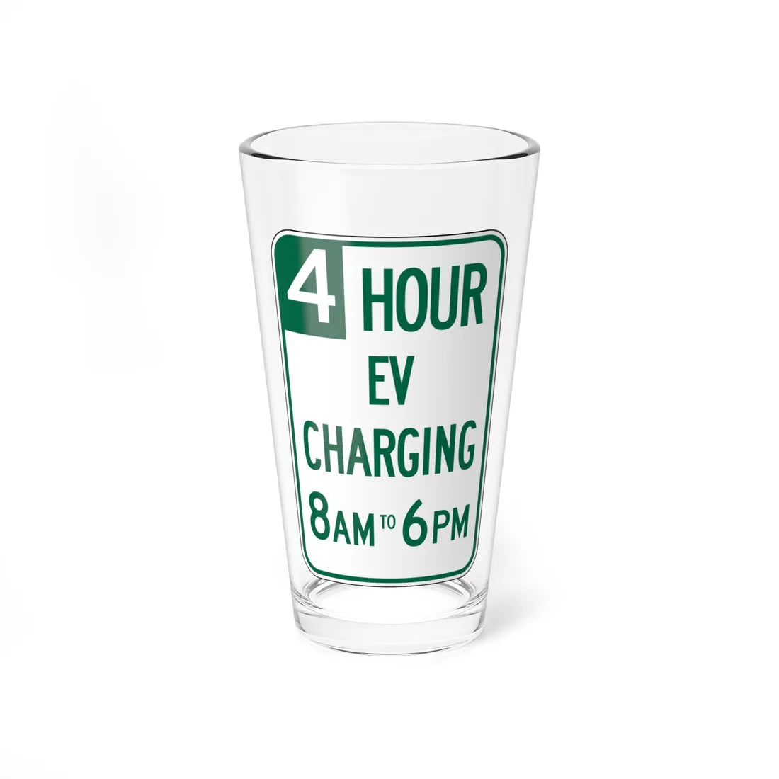 MUTCD-CA R114 (California) (Road Sign) Pint Glass 16oz - Go Mug Yourself