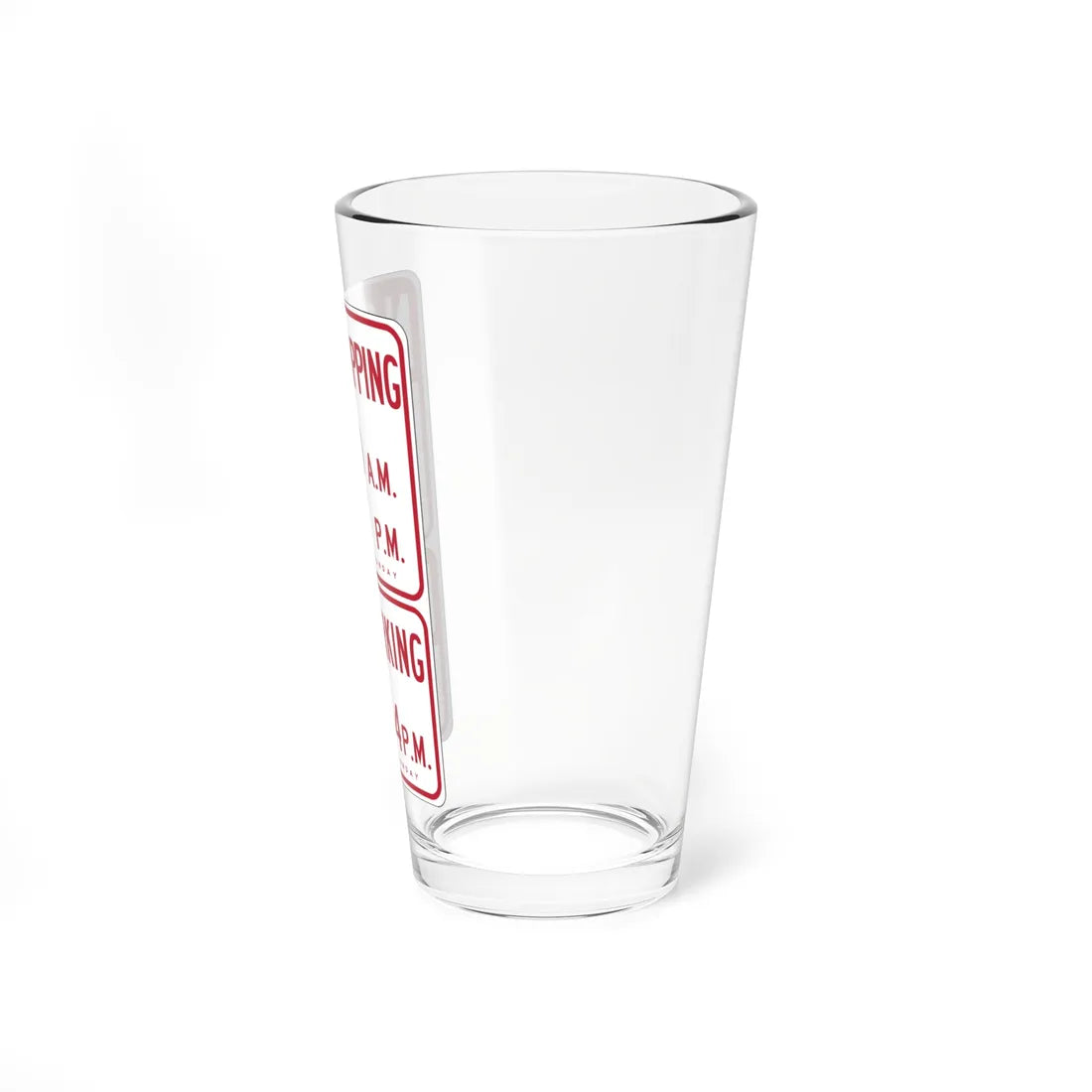 MUTCD-CA R29-1.1 (California) (Road Sign) Pint Glass 16oz - Go Mug Yourself
