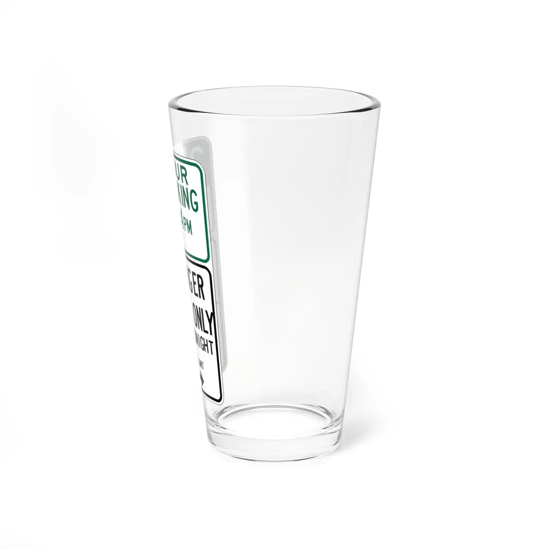 MUTCD-CA R32E open text (California) (Road Sign) Pint Glass 16oz - Go Mug Yourself