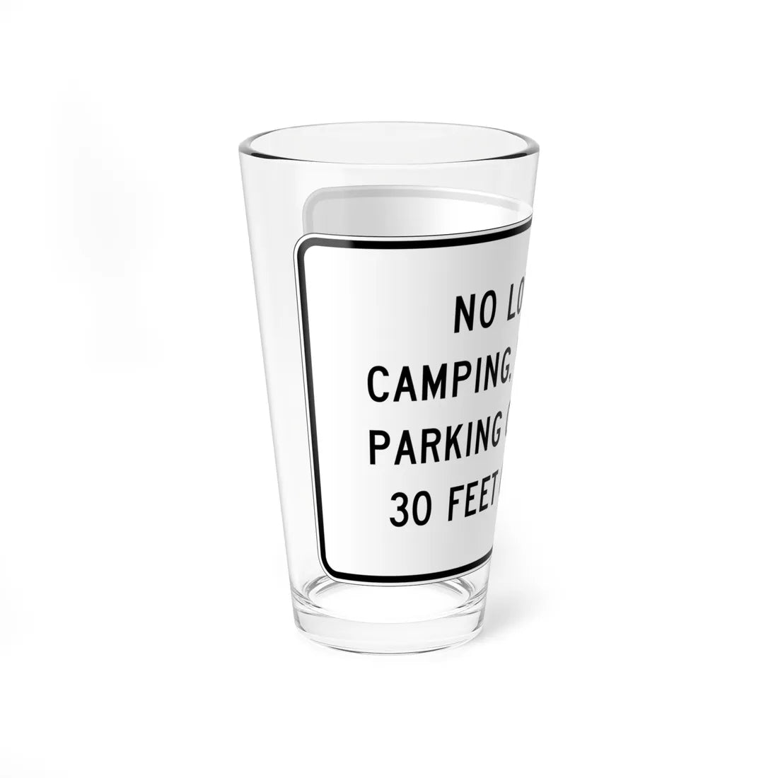 MUTCD-CA S22 open text (California) (Road Sign) Pint Glass 16oz - Go Mug Yourself