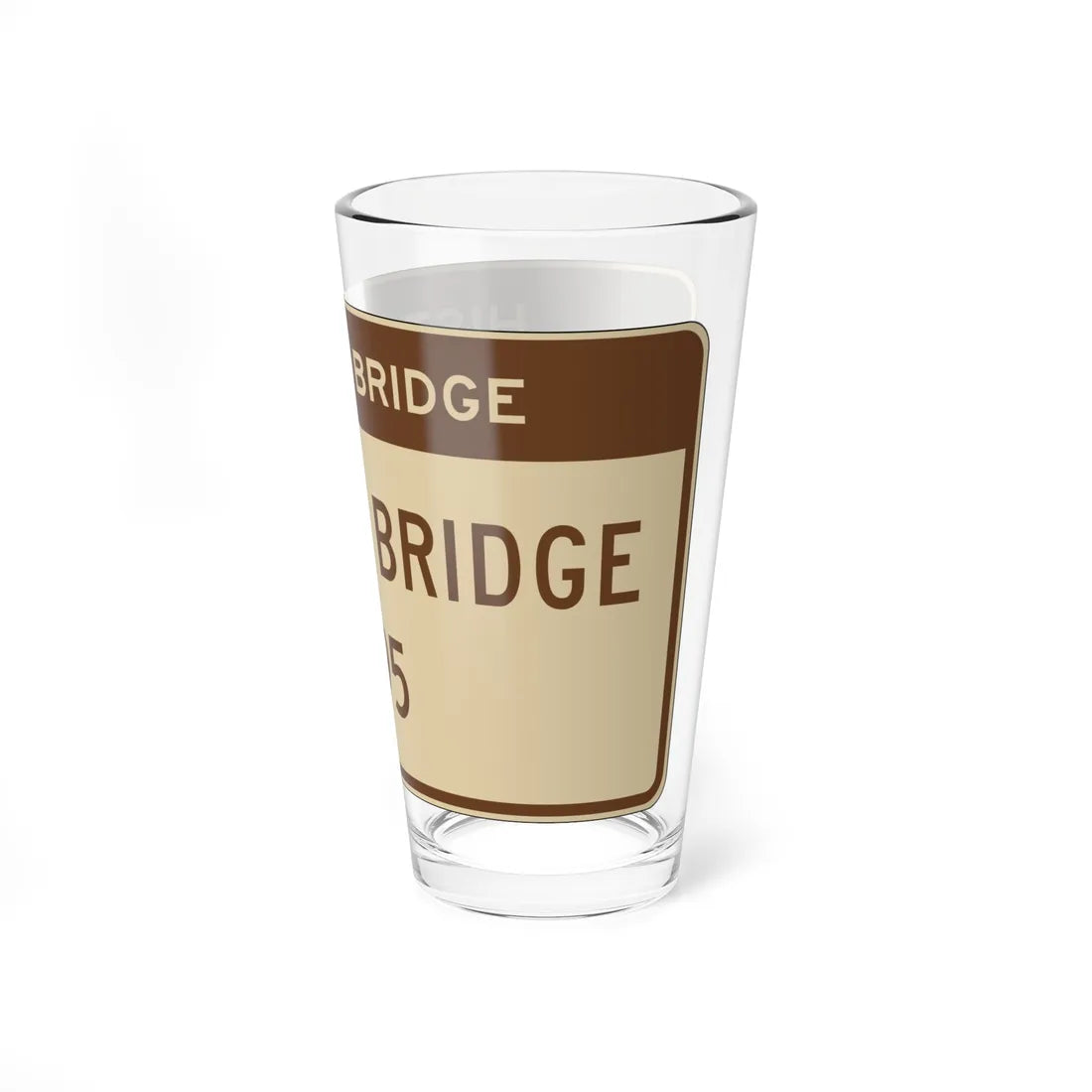 MUTCD-CA S29 open text (California) (Road Sign) Pint Glass 16oz - Go Mug Yourself