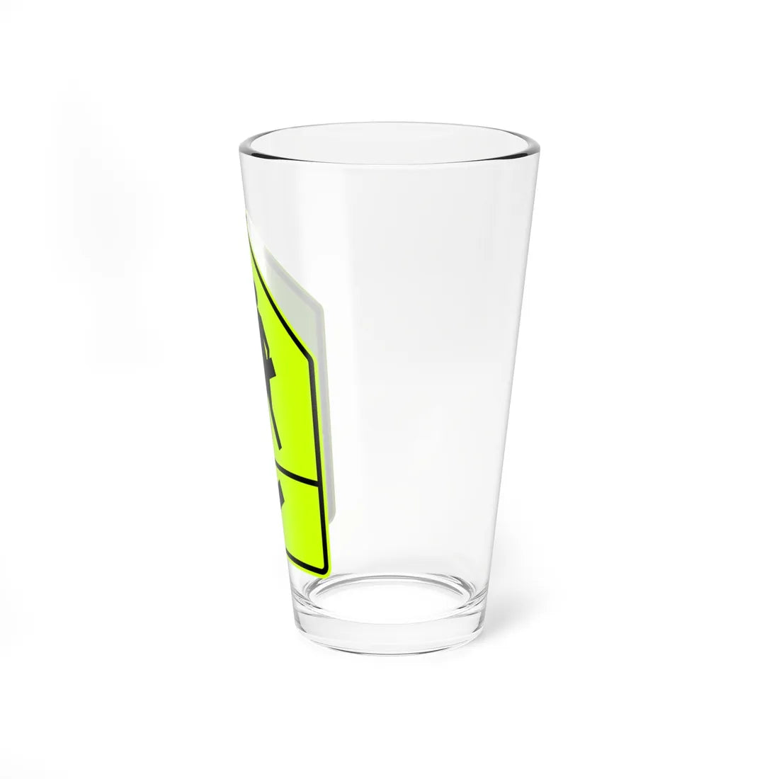 MUTCD-CA SW24-2 (California) (Road Sign) Pint Glass 16oz - Go Mug Yourself