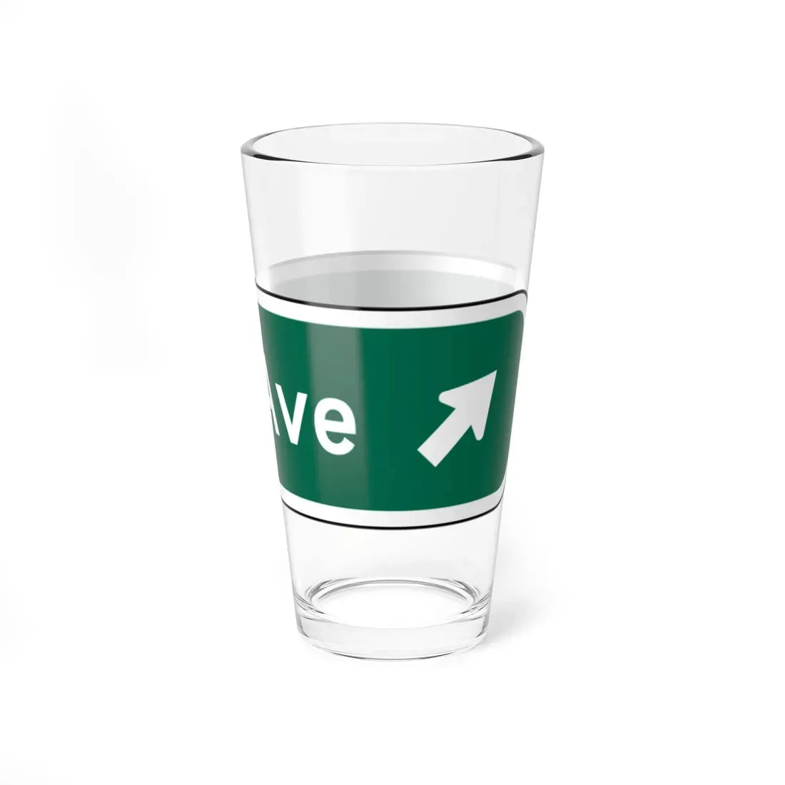 MUTCD D1-1d (New York) (Road Sign) Pint Glass 16oz - Go Mug Yourself
