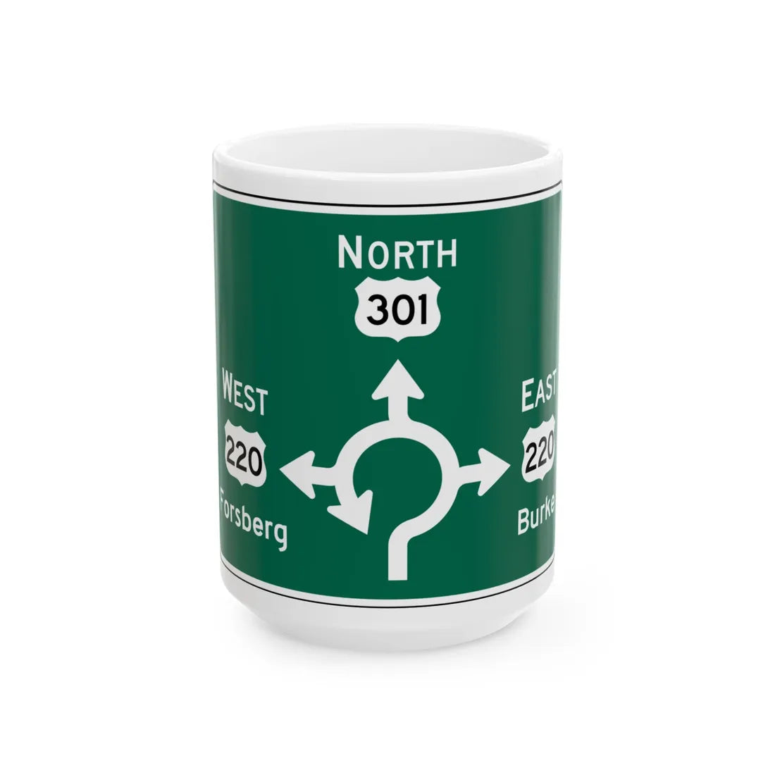 MUTCD D1-5 (Virginia) (Road Sign) White Coffee Mug 15oz - Go Mug Yourself