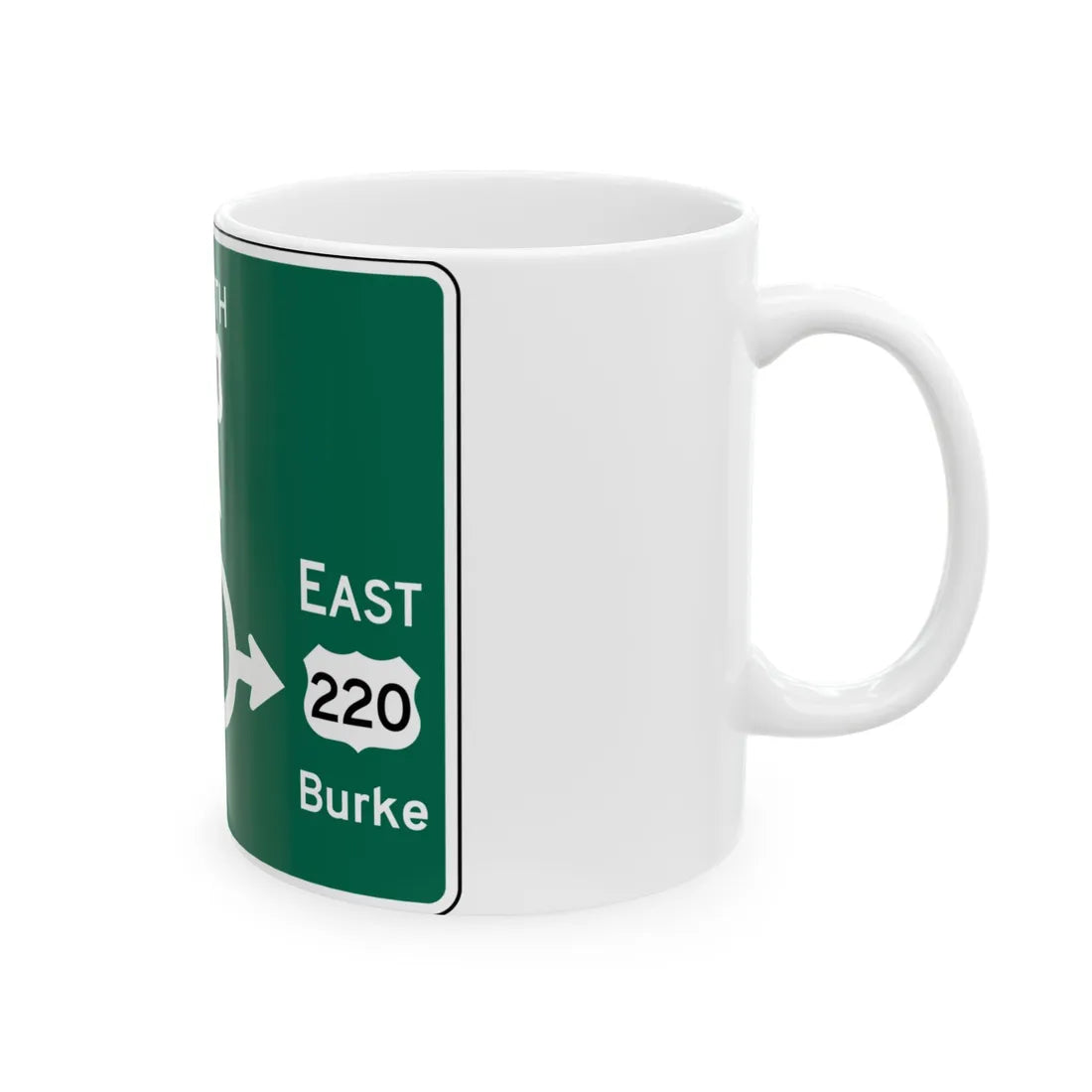 MUTCD D1-5 (Virginia) (Road Sign) White Coffee Mug - Go Mug Yourself