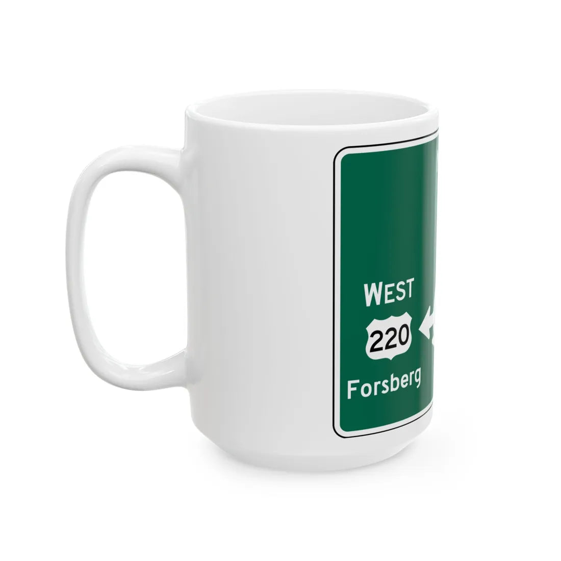 MUTCD D1-5 (Virginia) (Road Sign) White Coffee Mug - Go Mug Yourself