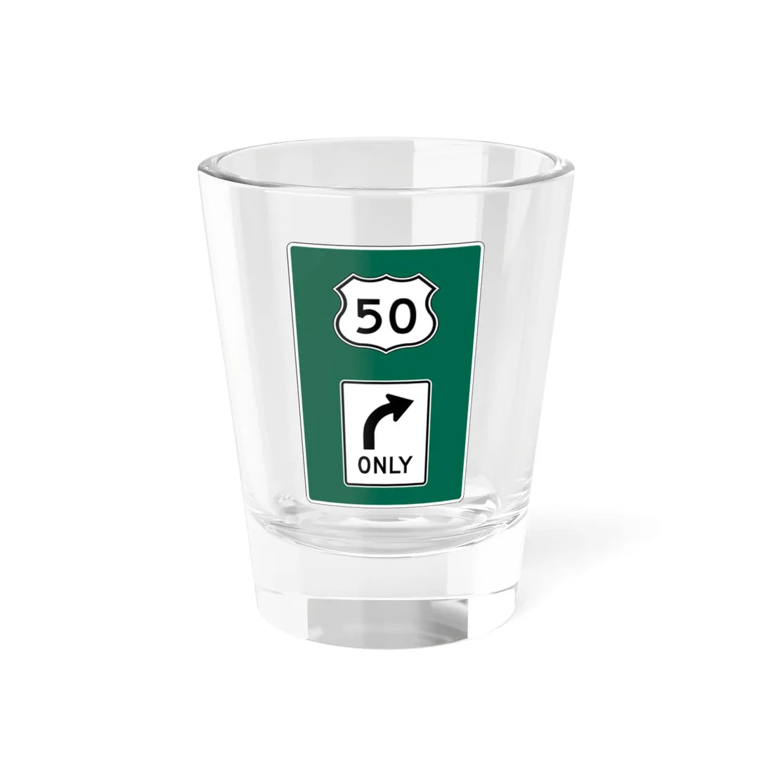 MUTCD D15-1 California style route shield (California) (Road Sign) Shot Glass 1.5oz 1.5oz - Go Mug Yourself