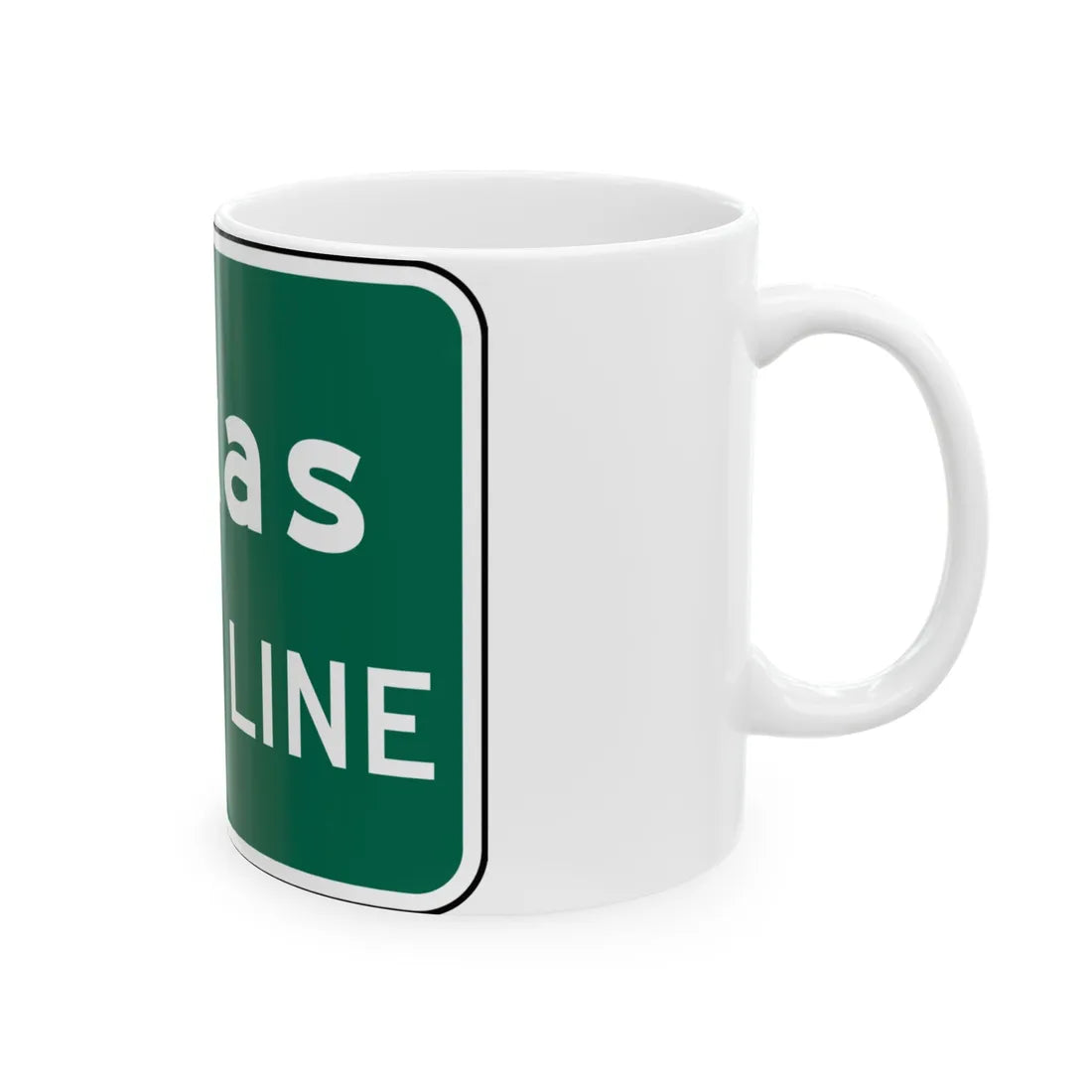 MUTCD I2-1 (Texas) (Road Sign) White Coffee Mug - Go Mug Yourself