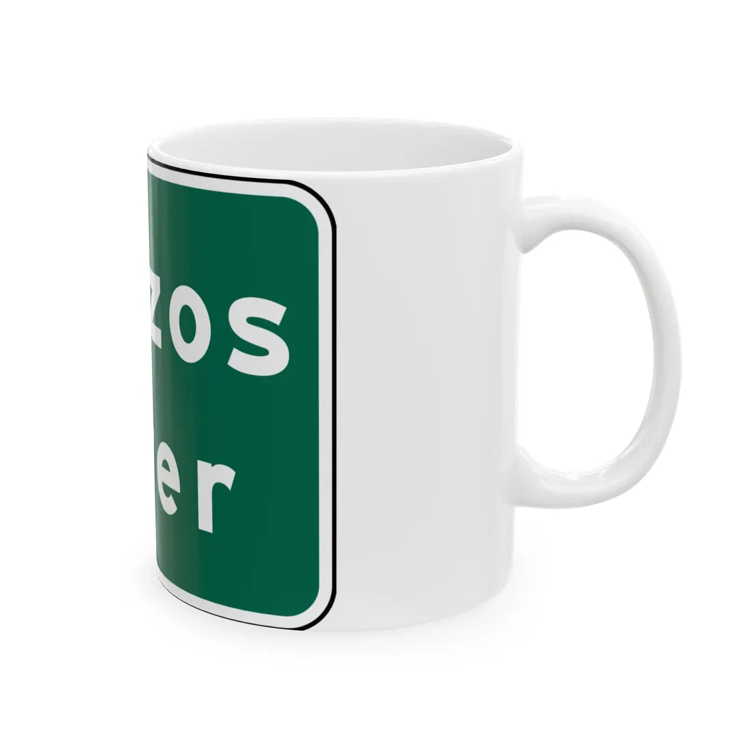 MUTCD I2-2 (Texas) (Road Sign) White Coffee Mug - Go Mug Yourself