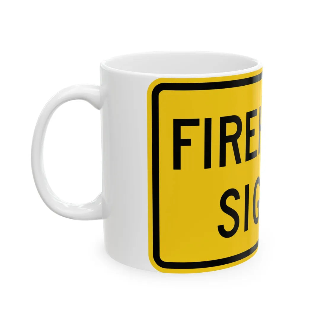 MUTCD-MD W11-81 (Maryland) (Road Sign) White Coffee Mug - Go Mug Yourself