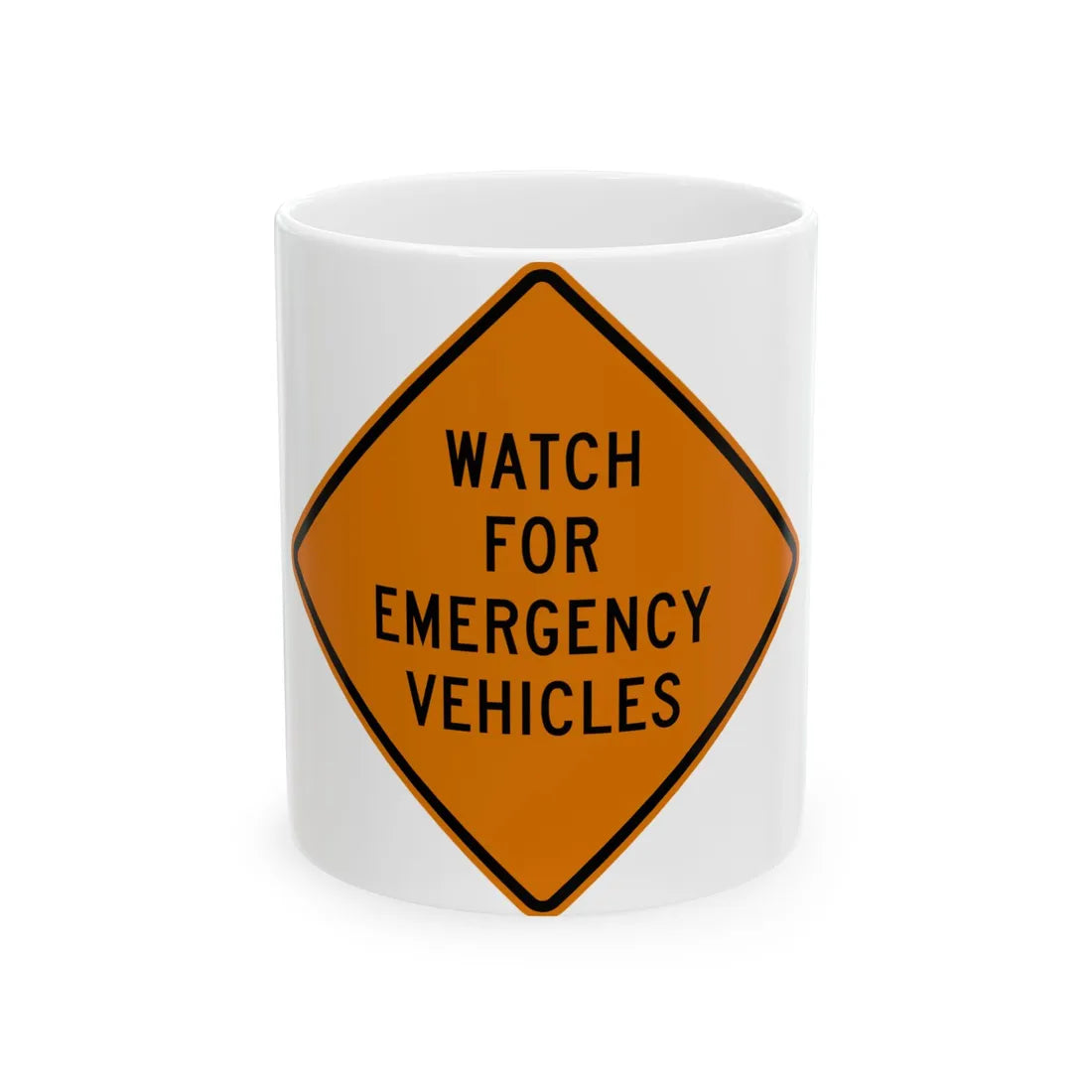 MUTCD-MI CW20-4c (Michigan) (Road Sign) White Coffee Mug 11oz - Go Mug Yourself