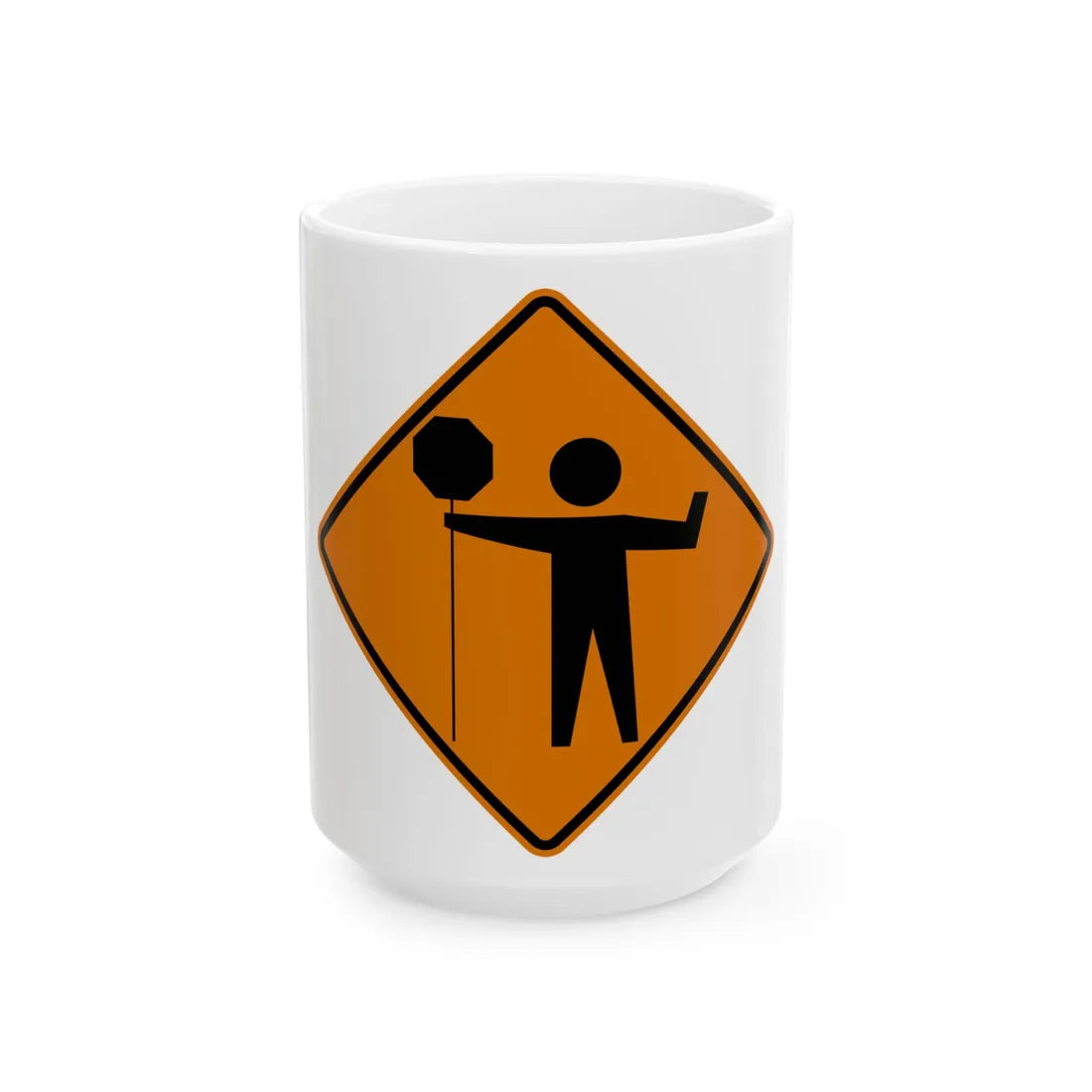 MUTCD-MI CW20-7a (Michigan) (Road Sign) White Coffee Mug 15oz - Go Mug Yourself