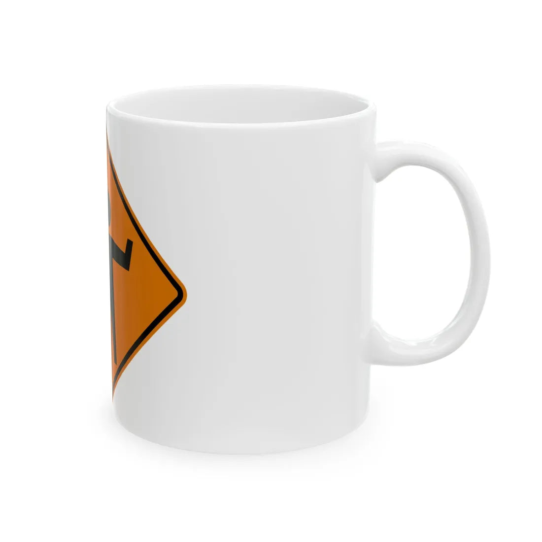 MUTCD-MI CW20-7a (Michigan) (Road Sign) White Coffee Mug - Go Mug Yourself