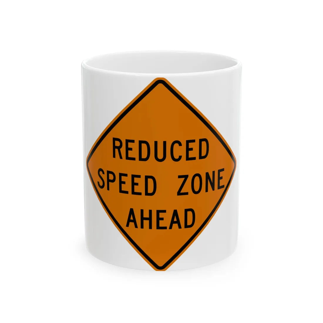 MUTCD-MI CW3-5b (Michigan) (Road Sign) White Coffee Mug 11oz - Go Mug Yourself