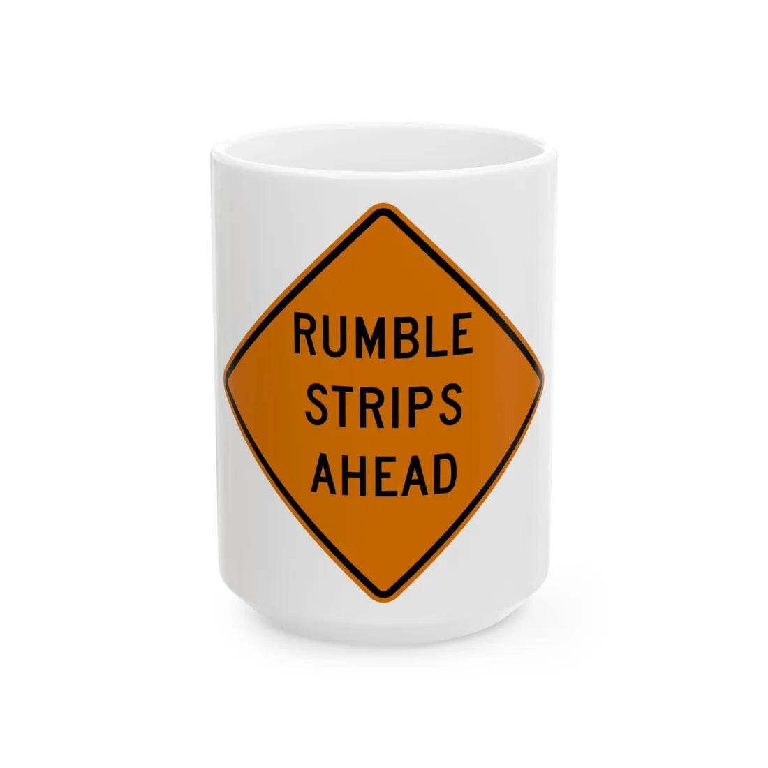 MUTCD-MI CW8-26 (Michigan) (Road Sign) White Coffee Mug 15oz - Go Mug Yourself