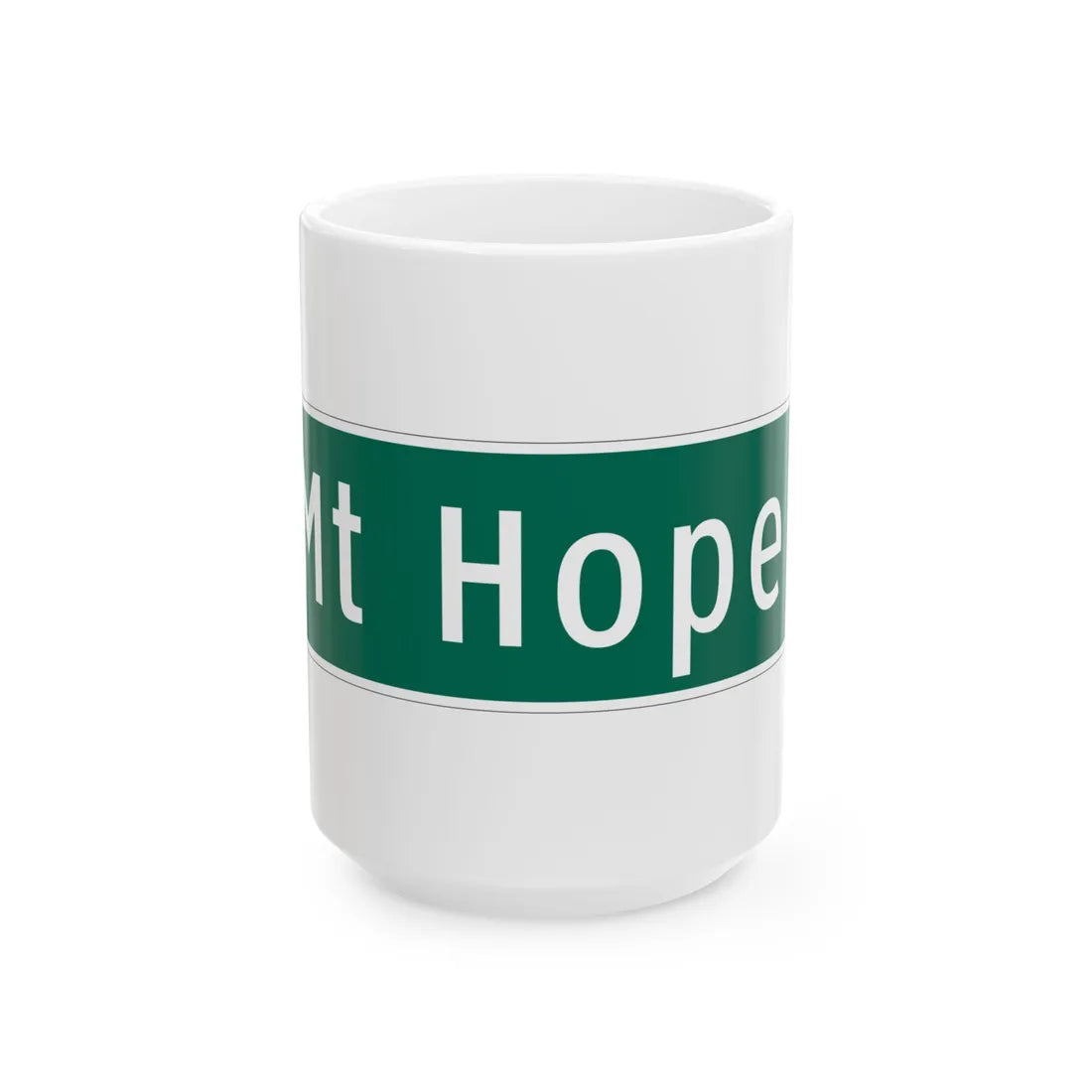 MUTCD-MI D3-1 (Michigan) (Road Sign) White Coffee Mug 15oz - Go Mug Yourself