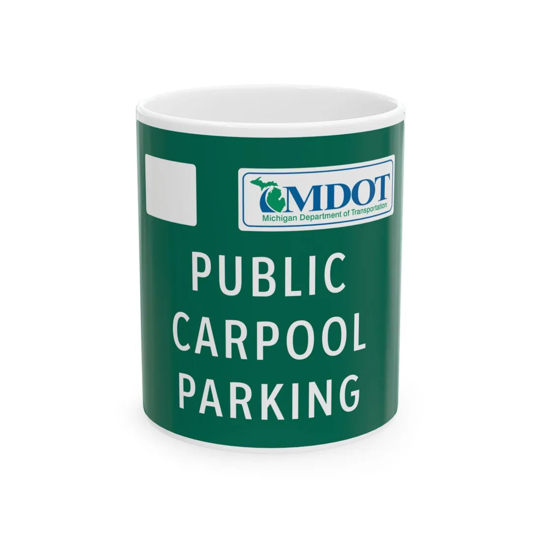 MUTCD-MI D4-4a (Michigan) (Road Sign) White Coffee Mug 11oz - Go Mug Yourself