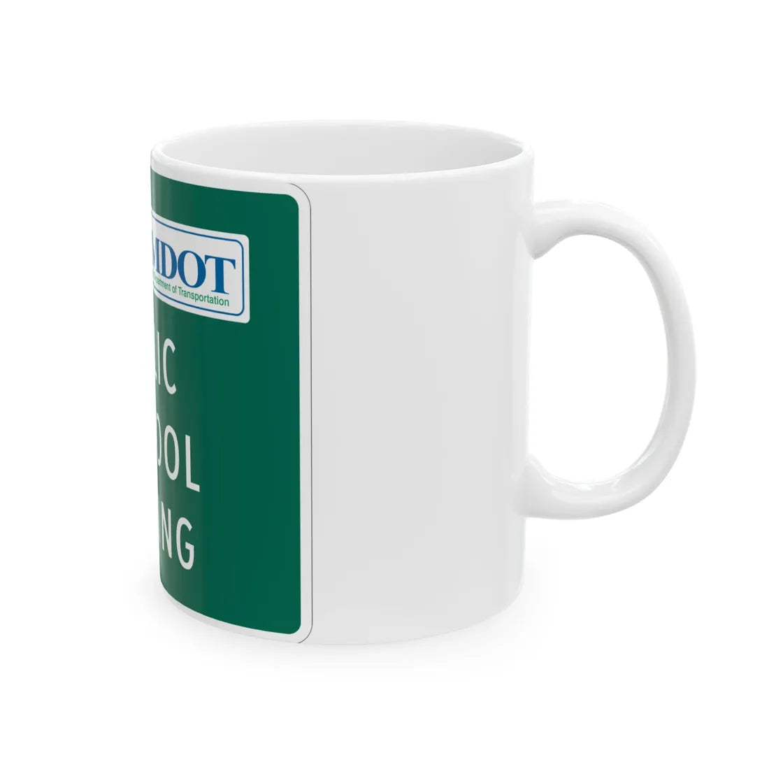 MUTCD-MI D4-4a (Michigan) (Road Sign) White Coffee Mug - Go Mug Yourself