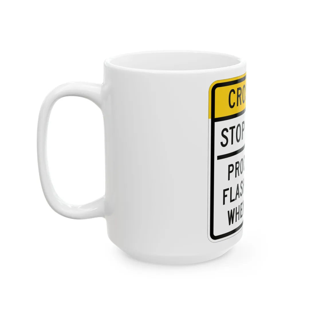 MUTCD-MI R10-23b (Michigan) (Road Sign) White Coffee Mug - Go Mug Yourself