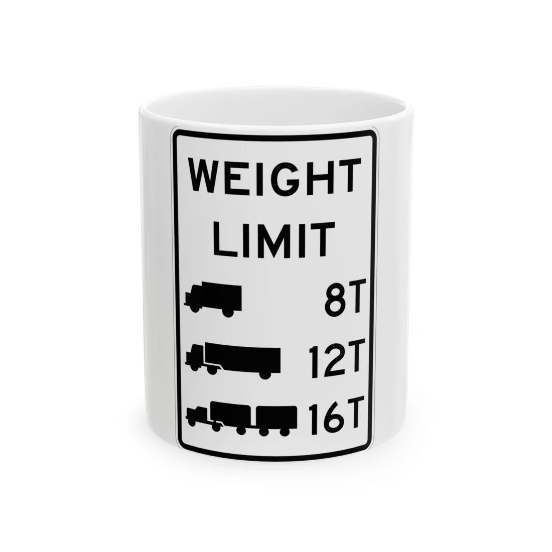 MUTCD-MI R12-5 (Michigan) (Road Sign) White Coffee Mug 11oz - Go Mug Yourself