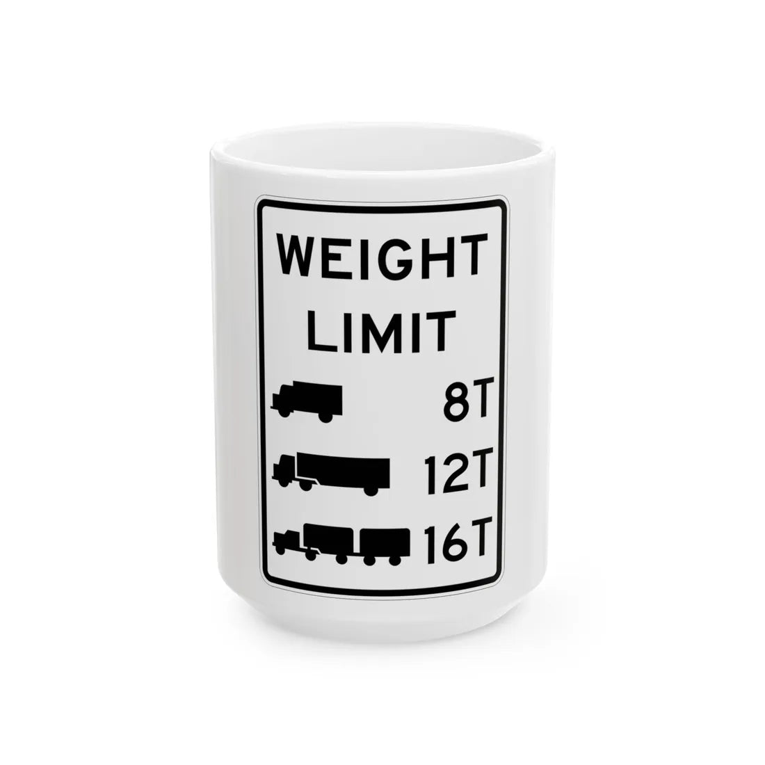 MUTCD-MI R12-5 (Michigan) (Road Sign) White Coffee Mug 15oz - Go Mug Yourself