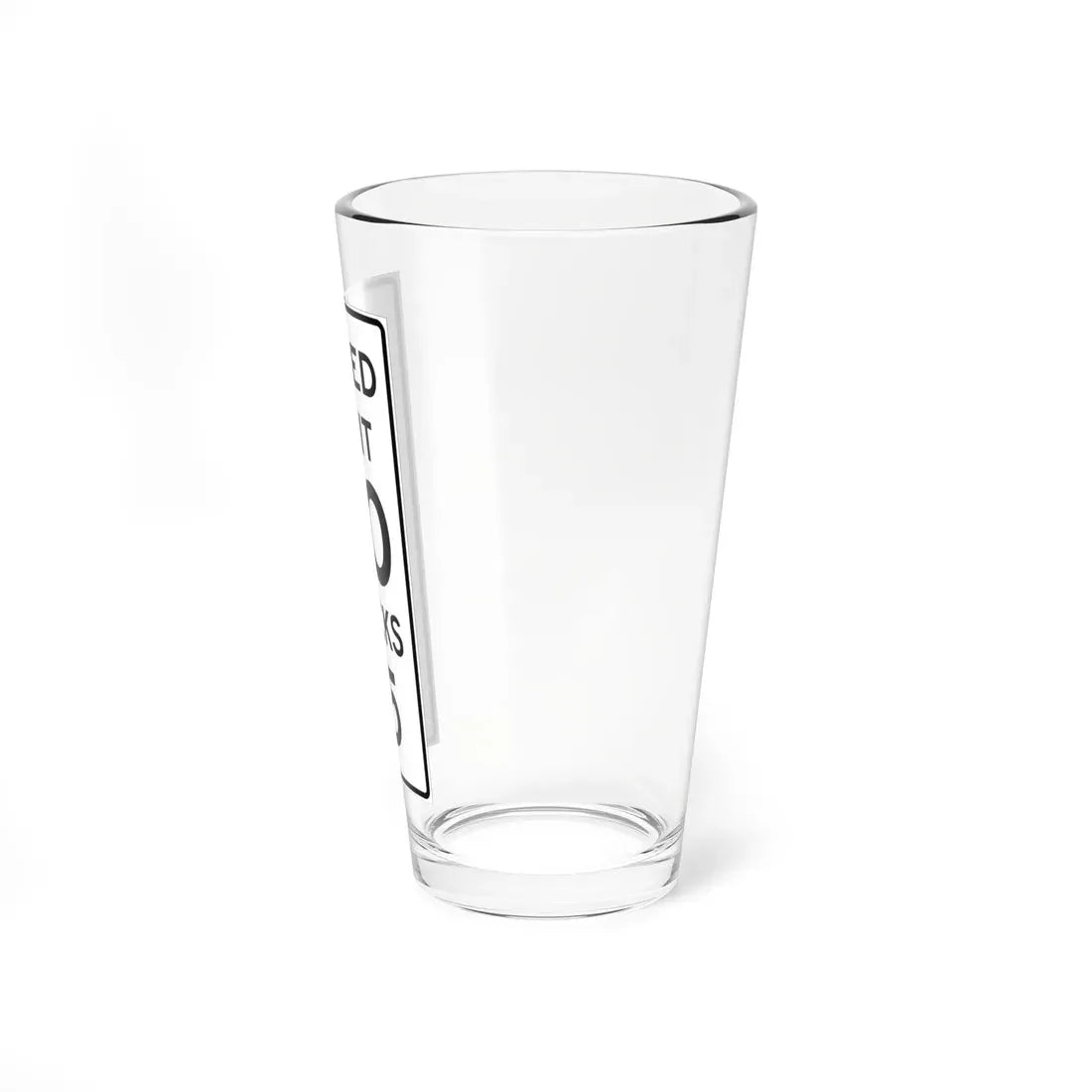 MUTCD-MI R2-4a (Michigan) (Road Sign) Pint Glass 16oz - Go Mug Yourself