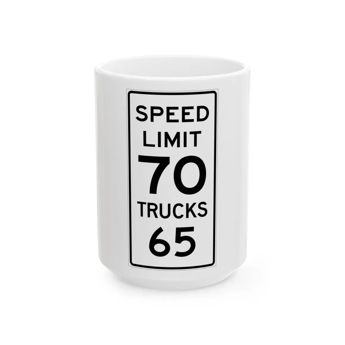 MUTCD-MI R2-4a (Michigan) (Road Sign) White Coffee Mug 15oz - Go Mug Yourself