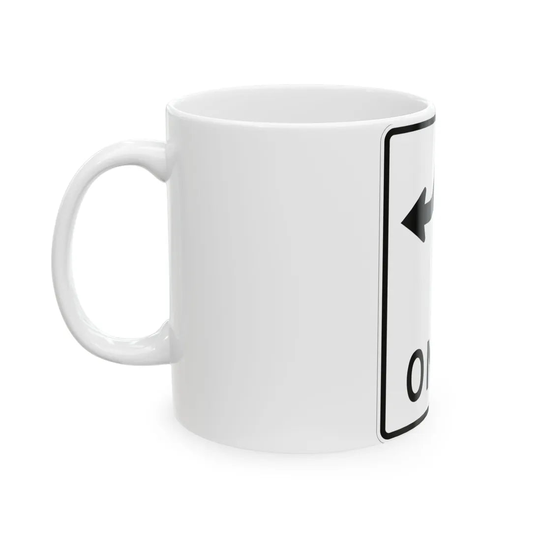 MUTCD-MI R3-5h (Michigan) (Road Sign) White Coffee Mug - Go Mug Yourself