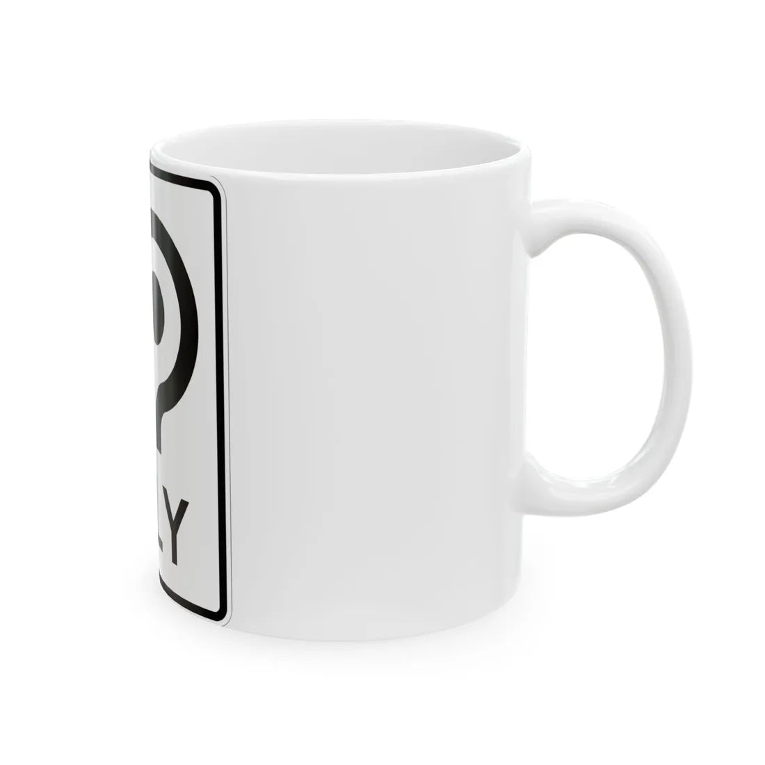 MUTCD-MI R3-5h (Michigan) (Road Sign) White Coffee Mug - Go Mug Yourself