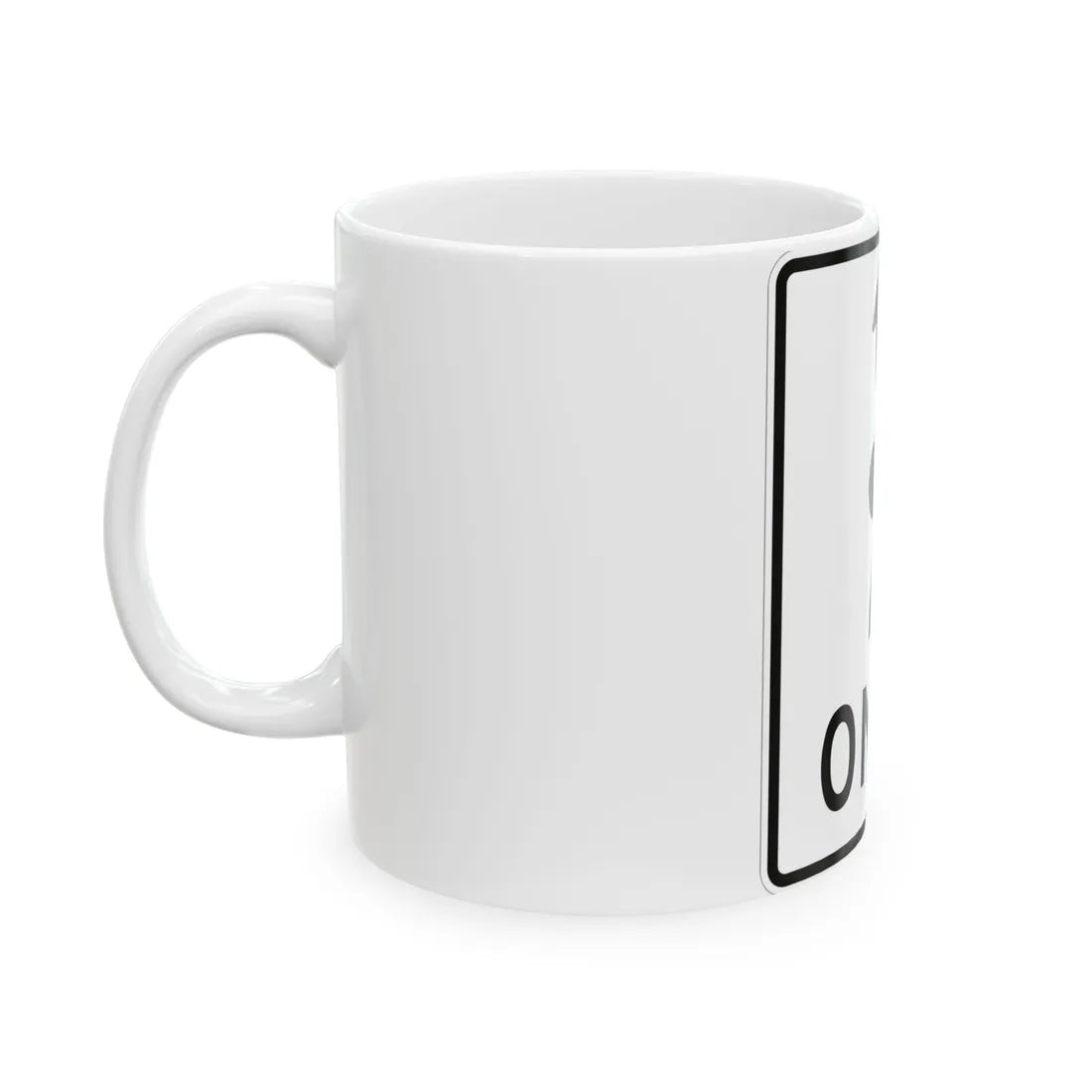 MUTCD-MI R3-5i (Michigan) (Road Sign) White Coffee Mug - Go Mug Yourself